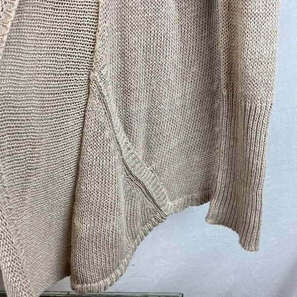 Anthropologie Tan Open Front Knit Cardigan Sweater from Angel Of The North M - Picture 5 of 8